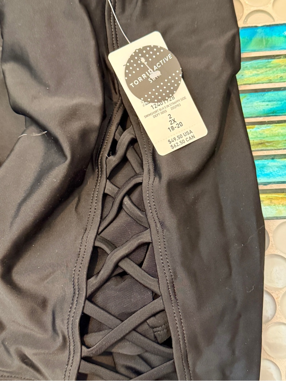 NWT - Women’s Black Swim Set - Swim Shorts and Two Tops - Picture 7 of 8